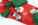 Julsokka vianočné ponožky, stromček — red, green