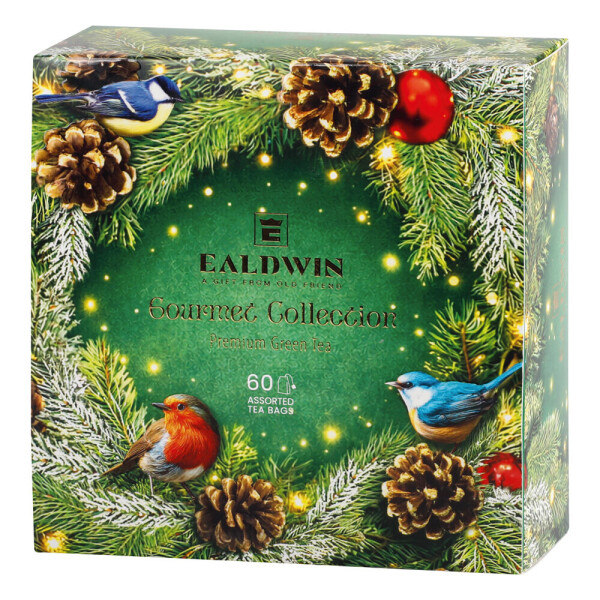 EALDWIN XMAS. Kolekcia 60 čajov – zelené čaje s príchuťou
