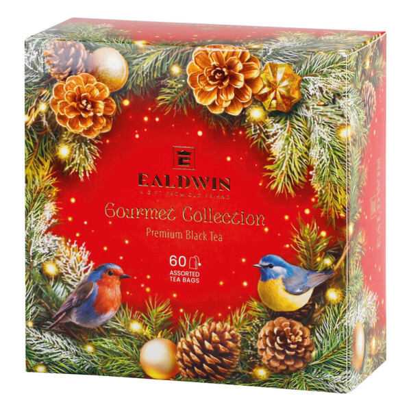 EALDWIN XMAS RED. Kolekcia 60 čajov – čierne čaje s príchuťou