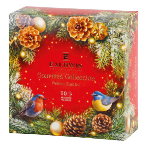 EALDWIN XMAS RED. Kolekcia 60 čajov – čierne čaje s príchuťou — červená