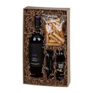 PRIMITIVO. Darčekový set s vínom Primitivo — #ffffff