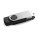 CLAUDIUS 2GB. 2 GB USB flash disk s kovovým klipom — čierna
