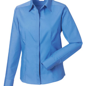 Z924F Ladies Long Sleeve Polycotton Fitted Poplin Shirt - Reklamnepredmety