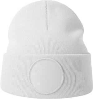 Pletená čiapka Wind-S Circular Patch — biela onesize