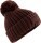 Pletená čiapka s brmbolcom "Toasty Patch" B 329 — hnedá onesize