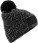 Pletená čiapka s brmbolcom "Ramble Patch" B 331 — čierna, melír onesize