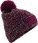 Pletená čiapka s brmbolcom "Ramble Patch" B 331 — vínová, melír onesize