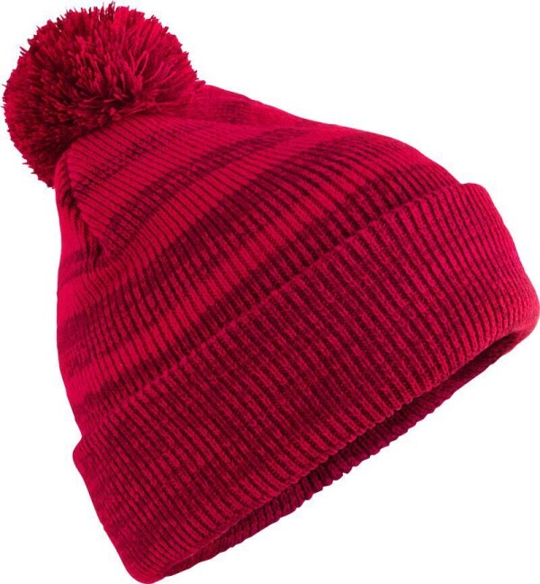 Pletená čiapka s brmbolcom "Team Stripe" B 476
