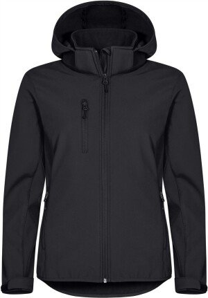 Dámska 3-vrstvová softshellová bunda s kapucňou - Classics Softshell Hoody W — čierna XS