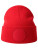 Wind-S Circular Patch Beanie — červená One Size
