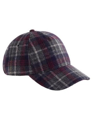 Wool Blend Check Cap — modrá námornícka One Size