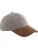 Suede Peak Herringbone Cap — hnedá One Size