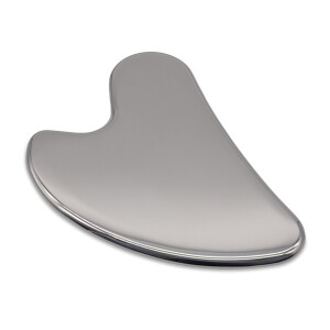 GUA SHA GLOW masážny kameň — strieborná 95 x 120 x 3 mm