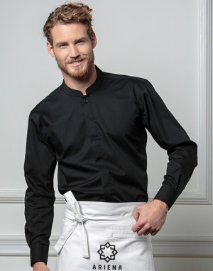 Barmanská košeľa Bargear Mandarin Collar s dlhými