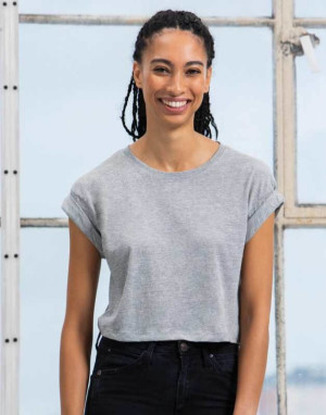 Dámske tričko Crop z organickej bavlny - Reklamnepredmety
