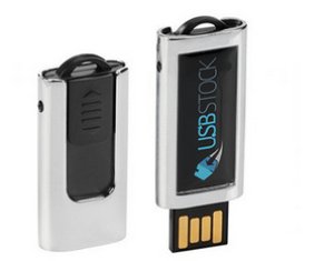 USB kľúč PDslim-40 - Živicová nálepka - Reklamnepredmety