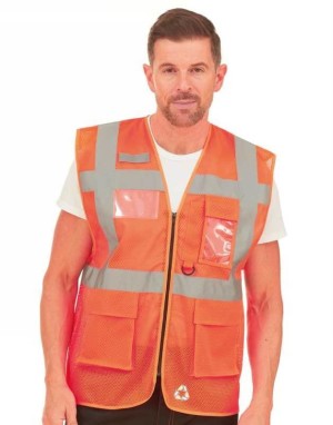 Reflexná vesta Hi-Vis Open Mesh Executive - Reklamnepredmety