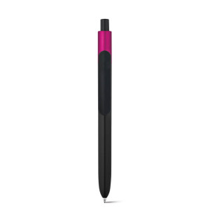 KIWU Metallic. ABS guľôčkové pero s lesklým povrchom a lakovaným viečkom s metalickým vzhľadom - Reklamnepredmety