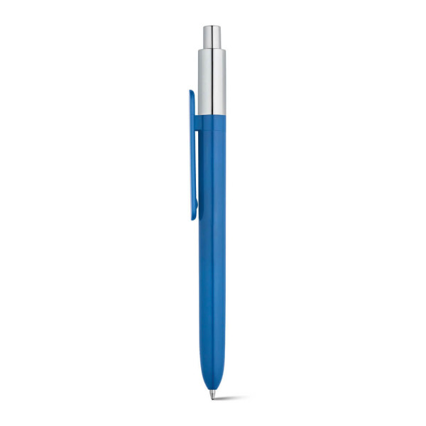 KIWU Chrome. ABS guľôčkové pero s lesklým povrchom a viečko s chrómovým vzhľadom