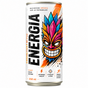 Energetický nápoj v plechovke 250 ml — rôzne farby