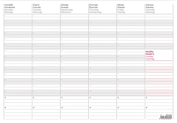 Týždenná plánovacia mapa A3