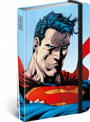 Notes Superman – World Hero, linajkovaný, 11 × 16 cm - Reklamnepredmety