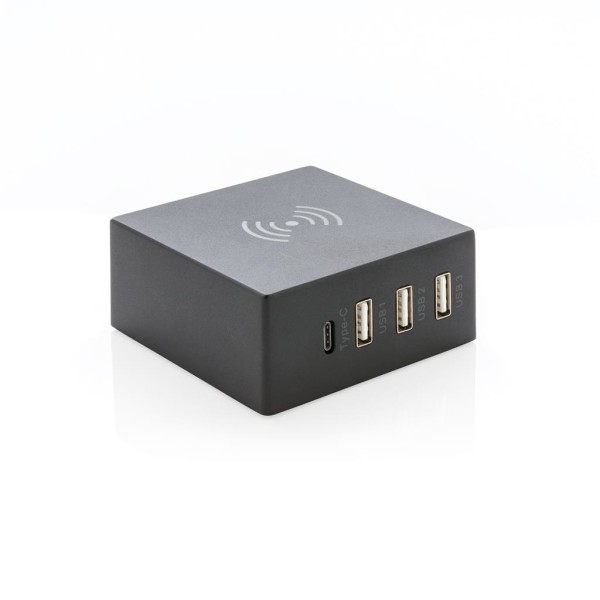 USB a bezdrôtová nabíjačka 2v1