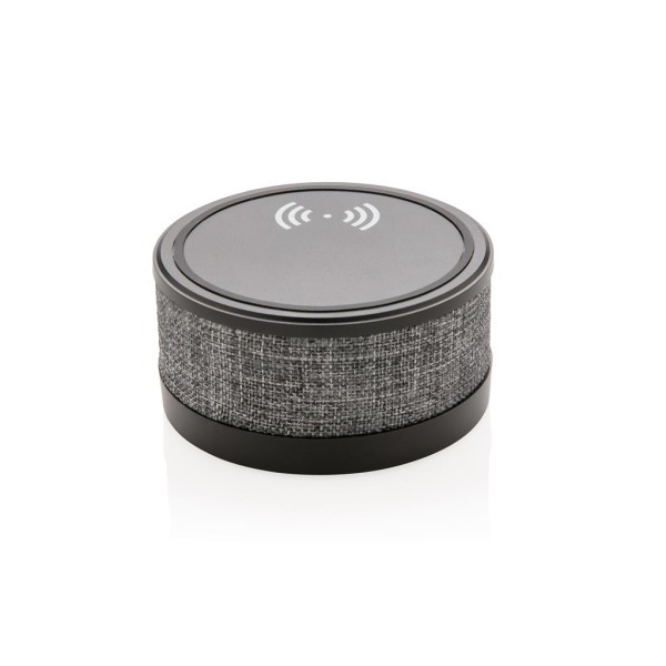 Fabric wireless charger with speaker  textilná bezdrôtová nabíjačka s reproduktorom