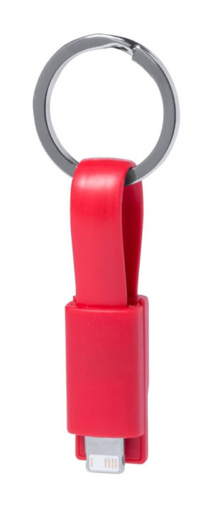 Holnier prívesok na kľúče s USB nabíjacím káblom - Reklamnepredmety