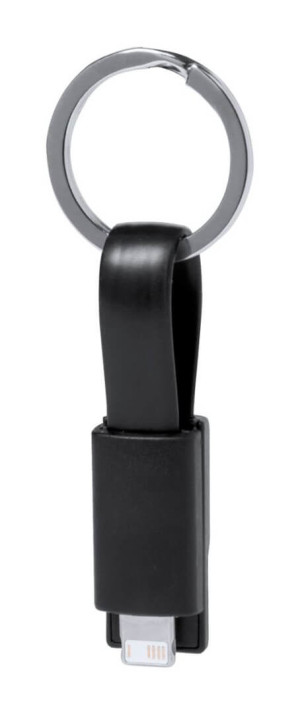 Holnier prívesok na kľúče s USB nabíjacím káblom - Reklamnepredmety