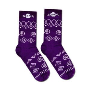 Ponožky fialové s ľudovým vzorom - Reklamnepredmety