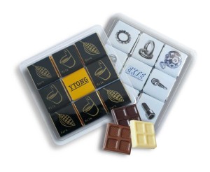 Čokoládová sada 9x5g v plastovej krabičke - Reklamnepredmety