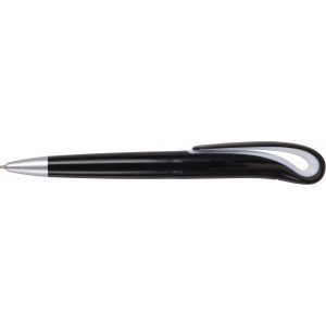 Čierne guľôčkové pero s labuťovým krkom., Bledozelená
