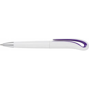 Biele guľôčkové pero s labutím krkom - Reklamnepredmety