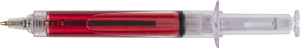 Plast, guľôčkové pero v tvare striekačky - Reklamnepredmety