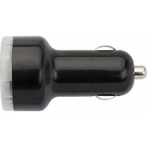Plastový napájací adaptér do auta s dvoma portami USB,
