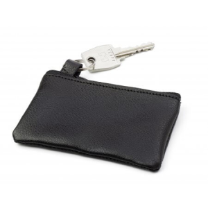 Kožená peňaženka na kľúče, čierna - Reklamnepredmety