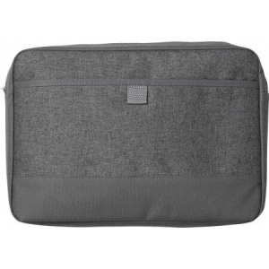 Taška na laptop (14 ') s laptopom z poly plátna (600D), sivá - Reklamnepredmety