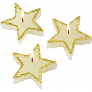 Tri sviečky v tvare hviezdy - Reklamnepredmety