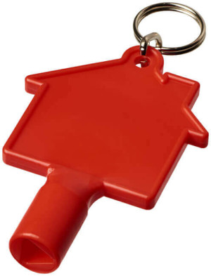 Kľúč na meradlá v tvare domu Maximilian s kľúčenkou - Reklamnepredmety