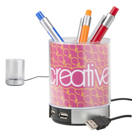Tobi pen holder with USB hub - Reklamnepredmety