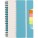 Poznámkový blok - wire-bound-notebook-with-ruler-and-sticky-notes-light-blue-8300-18-300 - variant 