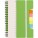 Poznámkový blok - wire-bound-notebook-with-ruler-and-sticky-notes-lime-8300-19-300 - variant 