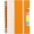 Poznámkový blok - wire-bound-notebook-with-ruler-and-sticky-notes-orange-8300-07-300 - variant 