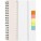 Poznámkový blok - wire-bound-notebook-with-ruler-and-sticky-notes-white-8300-02-300 - variant 