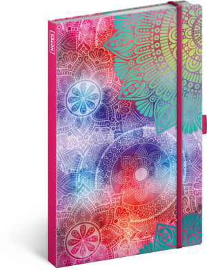 Notes Mandala, linajkovaný, 13 × 21 cm - Reklamnepredmety