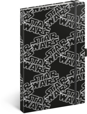 Notes Star Wars Black, linajkovaný, 13 x 21 cm - Reklamnepredmety