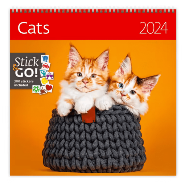 Nástenný kalendár Cats na rok 2023