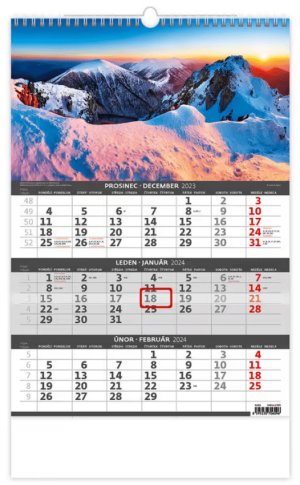 Trojmesačný kalendár Hory - Reklamnepredmety