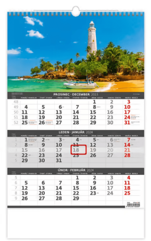 Trojmesačný kalendár Pobrežie